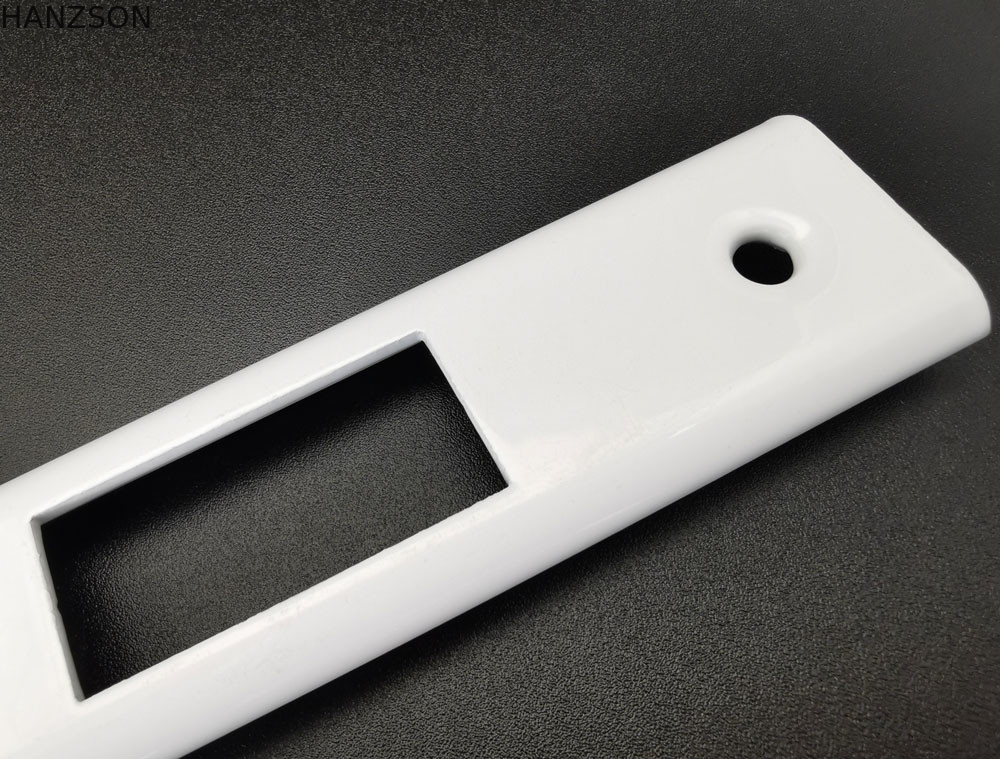 Tapadera blanca de aluminio de la cerradura de puerta de la cerradura de ventana de desplazamiento del cuadrado para la manija