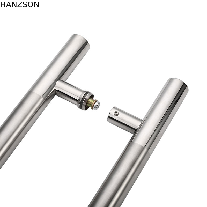 SUS316 Chrome plateó la manija, grueso de cristal del tubo del tirador de puerta 1.5m m del cuarto de baño SUS201