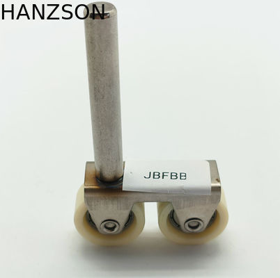 Puerta de aluminio de la polea 608zz de la rueda de la puerta de desplazamiento de W18xH34xL42mm que lleva la rueda