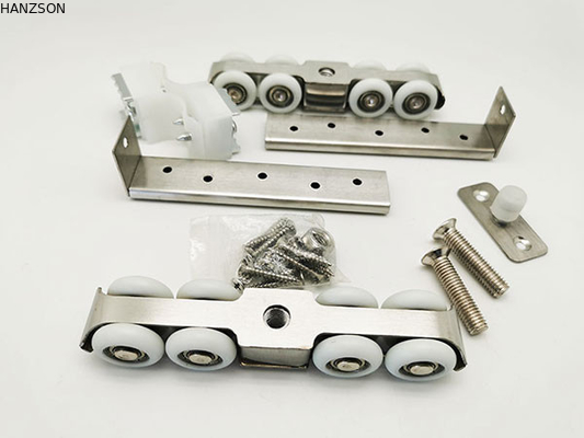 Accesorios de la puerta deslizante del cuarto de baño del satén que deslizan la carga del ODM ≤120kg de la rueda del rodillo