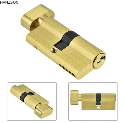 Single Side Door Lock Cylinder With Keys Brass Zinc Alloy Material Dia 60mm 70mm Size